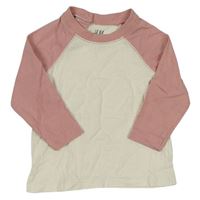 Krémovo-ružové tričko H&M
