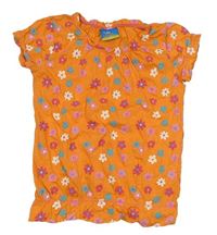 Oranžové kvetované tričko Topolino