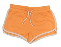 Oranžové teplákové kraťasy s pruhmi Candy Couture