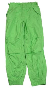 Zelené plátěné cuff kalhoty Primark