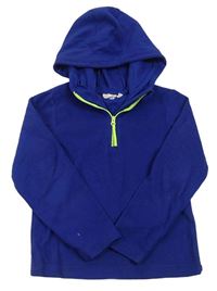 Zafírová fleecová funkčná mikina s kapucňou Mountain Warehouse