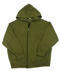 Khaki prepínaci mikina s kapucňou zn. H&M