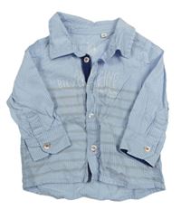 Světlemodro-bílá pruhovaná košile s nápisem Tom Tailor