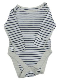 Bielo-tmavomodré pruhované body M&S