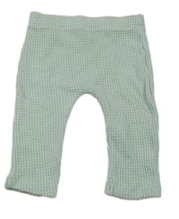 Světlezelené žebrované úpletové tepláky George