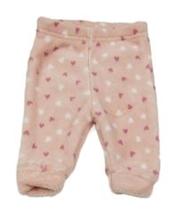 Růžové chlupaté tepláky se srdíčky Orsolino