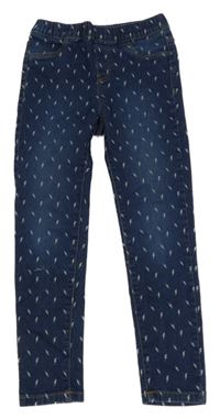 Tmavomodré džegíny s bleskami Tex