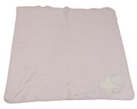 Světlerůžová bavlněná deka s medvědy