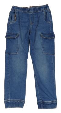 Modré teplákové cargo cuff rifle Lily & Dan