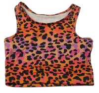 Cihlovo-černá sportovní lambáda s leopardím vzorem Tu