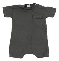 Tmavosivý vzorovaný teplákový kraťasový overal s vreckom Next