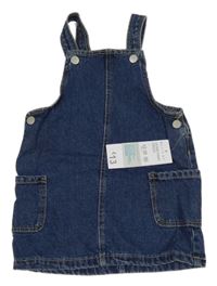 Nové - Tmavomodré riflové laclové šaty Primark