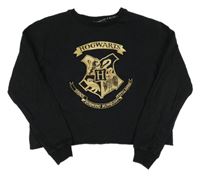 Čierna crop mikina s erbem - Harry Potter Primark