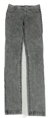 Šedé tregíny riflového vzhledu H&M