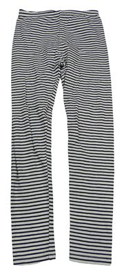 Bílo-černé pruhované legíny H&M