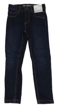 Nové - Tmavomodré slim rifle Denim Co.