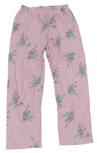 Svetloružové pyžamové nohavice so Zvonilkou Primark