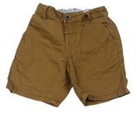 Hnědé plátěné chino kraťasy Next