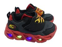 Černo-červené tenisky s plameny Skechers vel. 23
