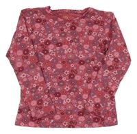 Ružové kvetované tričko