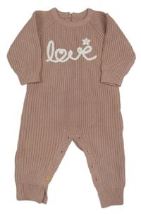 Staroružový pletený overal s nápisom