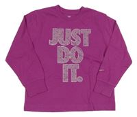 Tmavoružové tričko s logom Nike