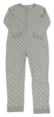 Šedý vzorovaný pyžamový overal tchibo