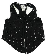 Černá lehká vesta s flitry C&A