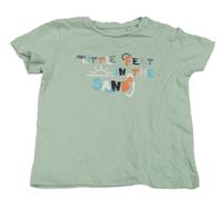 Světlezelené tričko s nápisem S. Oliver