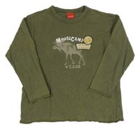 Khaki tričko s losom Esprit