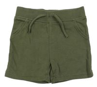 Tmavozelené teplákové kraťasy Primark