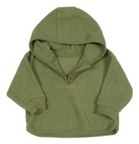 Khaki fleecová mikina s kapucňou PRIMARK