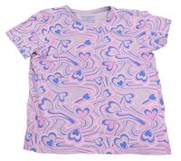 Lila-modré tričko so srdiečkami Primark