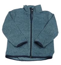 Modrošedá melírovaná fleecová prepínaci mikina H&M