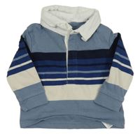 Modro-bílé pruhované polo triko Primark