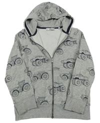 Sivá prepínaci mikina s autami a kapucňou C&A