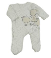 Smetanovo-šedo-béžový puntíkatý zateplený overal s myškou George