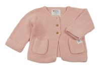 Růžový propínací svetr F&F