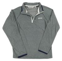 Tmavomodro-biela pruhovaná fleecová funkčná mikina Regatta