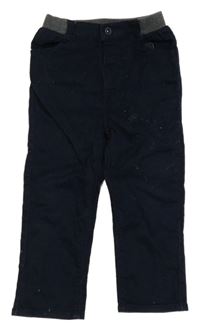 Tmavomodré teplákové skinny rifle s úpletovým pasom Orchestra