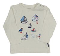 Bílé triko s loďkami Staccato