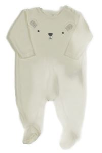 Bílý sametový overal s nápisem Next