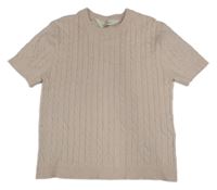 Svetloružová rebrovaná úpletová vesta H&M