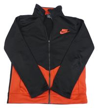 Černo-červená propínací thermo mikina s logem Nike 