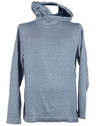 Pánská tmavomodrá melírovaná pletená mikina s kapucí Jack&Jones 