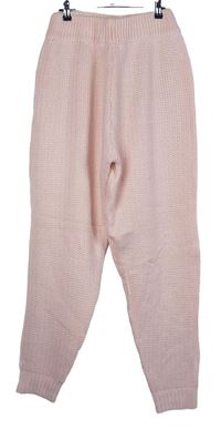 Dámske svetloružové pletené nohavice zn. MissGuided