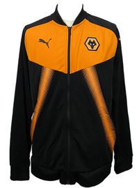 Pánská černo-oranžová sportovní propínací mikina Puma vel. 56
