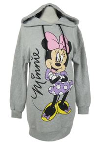 Dámska sivá mikinová tunika s Minnie a kapucňou Disney