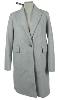 Nové - Dámsky sivý flaušový kabát Primark