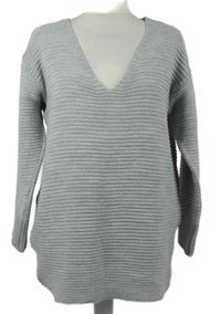 Dámský šedý žebrovaný svetr MissGuided 
